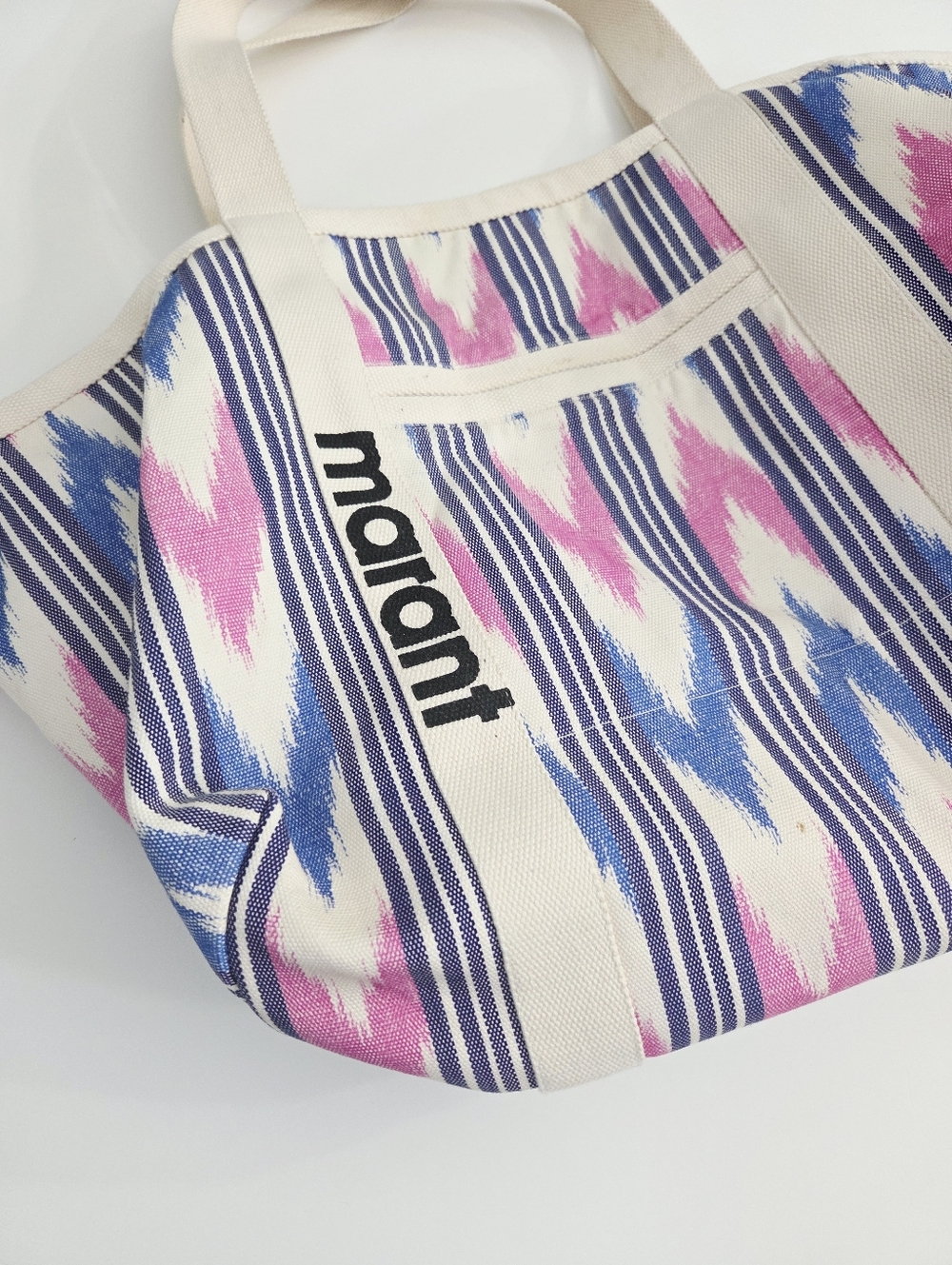 ISABEL MARANT DARWEN IKAT CANVAS TOTE BAG - Picture 3 of 10